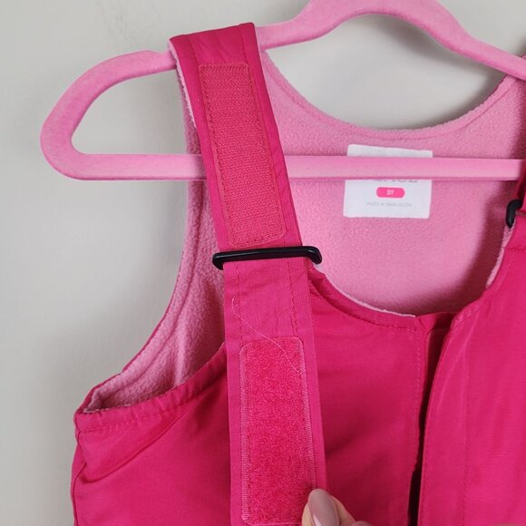 The Children's Place  sz 3T Winter Snow Ski Bib Overalls Pink - Picture 6 of 11